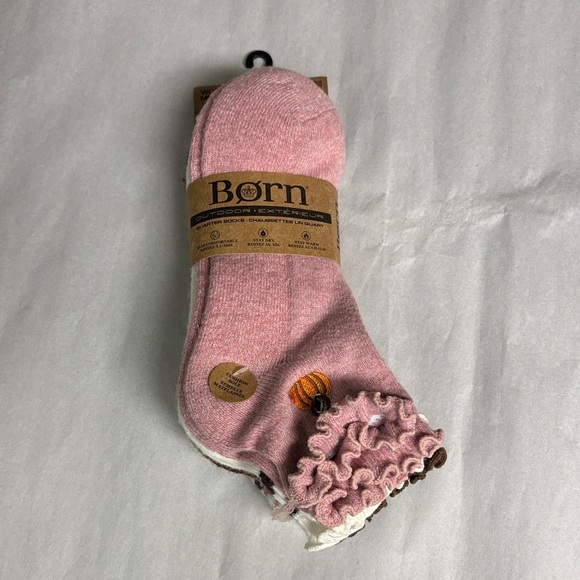 New Born Socks Women’s 4 Pair Wool Blend Quarter Socks Fall Football Casual Pink - Picture 1 of 16